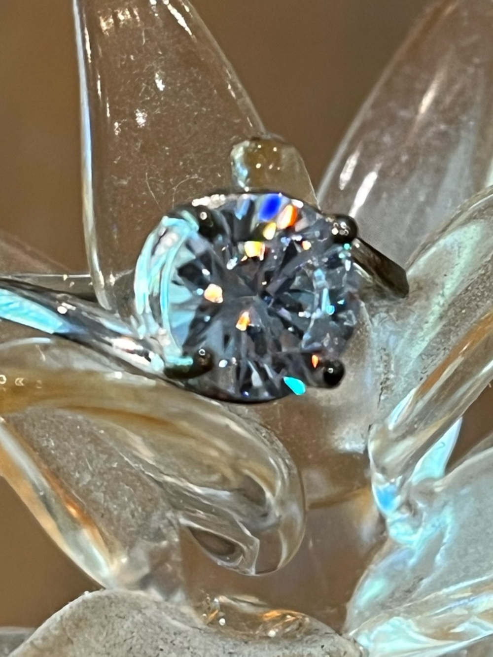 Classic Bypass Solitare Moissanite Ring